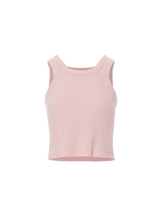 Powder pink knit top