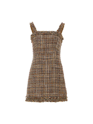 Elegant Sincethen Arbre Tweed Mini Dress with refined tweed texture