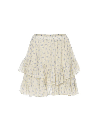 Blueflower banding skirt