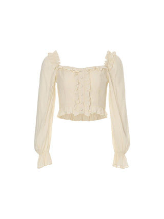 Butter ruffle blouse