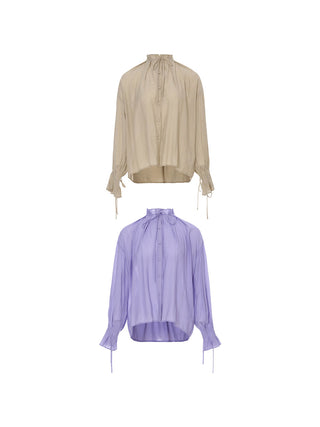 Sally High Neck Blouse - Elegant high neck design, perfect for fall styling