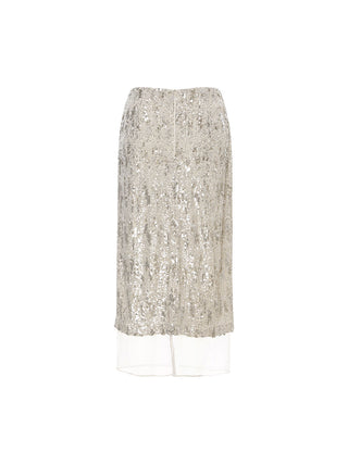 Shine sequin midi skirt