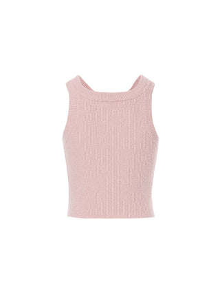 Powder pink knit top