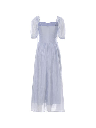 Minerva ribbon long dress (Blue)