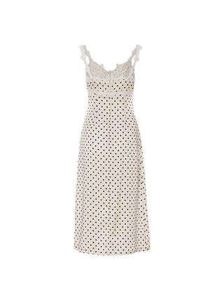 Lace dot midi dress