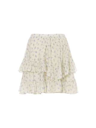 Blueflower banding skirt