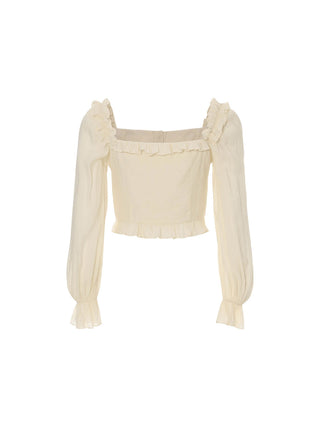 Butter ruffle blouse