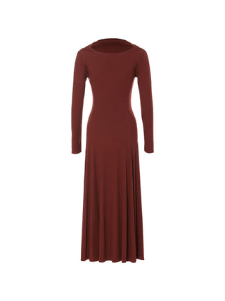 Letty boat neck long dress