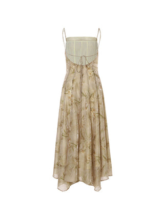 Tree rosette long dress