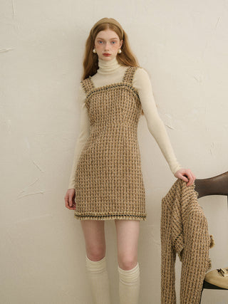 Champagne Tweed Set by SINCETHEN - Unique Designer Tweed Outfit for Special Occasions