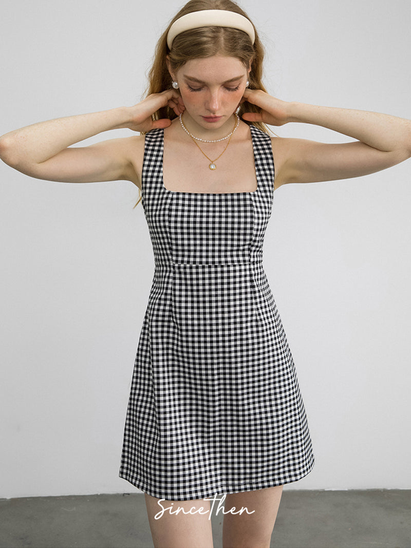 Gingham check mini dress – SINCETHEN