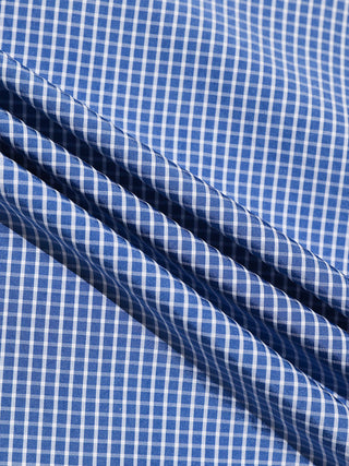 Blue ribbon check blouse