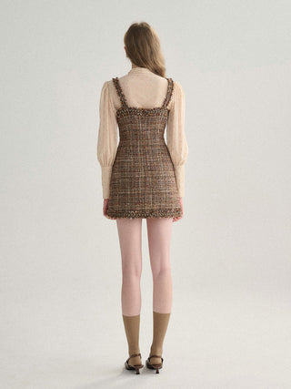 Arbre tweed mini dress