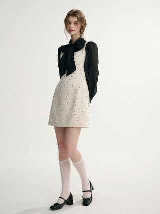 Ardor Tweed Mini Dress Ivory