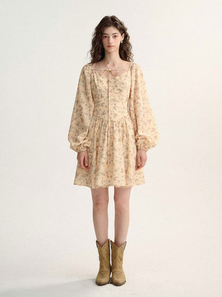 Charming Delight Tie Mini Dress by Sincethen, perfect for cute fall styling.