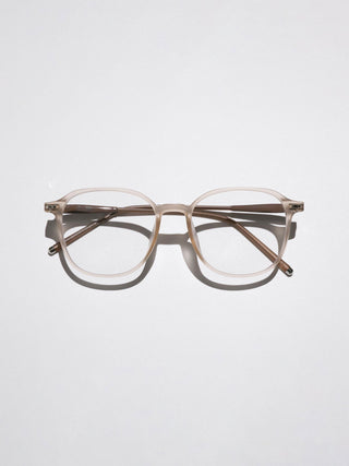 Stylish Forte Slim Line Glasses in Beige by Sincethen, perfect for sleek everyday fashion.