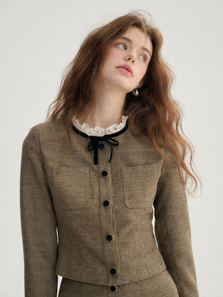 Judy Tweed Set - Elegant two-piece tweed outfit perfect for romantic fall styling by Sincethen