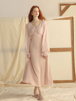 Light Sheer Long Dress styled for a romantic and elegant look