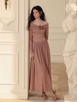 Lucia off-shoulder long dress