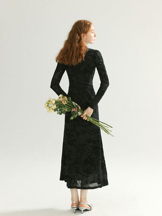 Mood Lace Long Dress - Alluring and Elegant Designer Gown by Sincethen