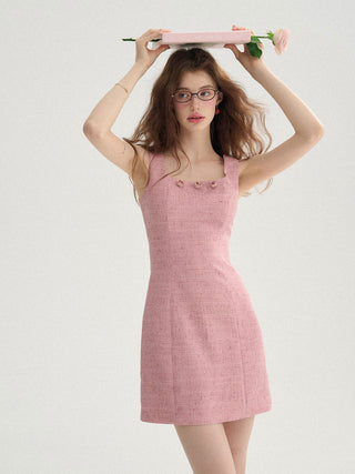 Rosepink Tweed Set - Romantic pink tweed two-piece outfit with feminine detailing by Sincethen