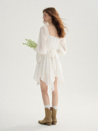 Snow heartneck mini dress